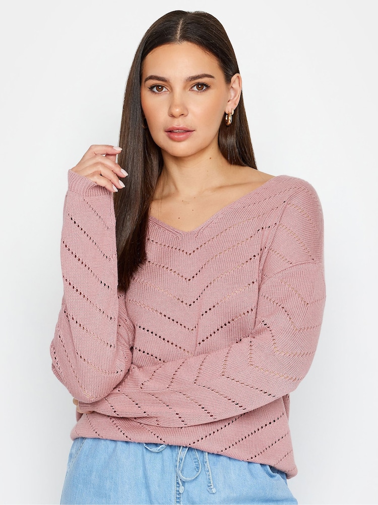 Pink - Long Tall Sally Pointelle-Pullover - Bild 1 von 4