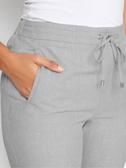 M&Co Grey Regular Relaxed Tapered Trousers - Image 4 of 4