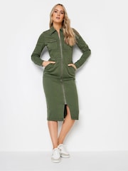Long Tall Sally Green Green Zip Up Dress - Image 1 of 4