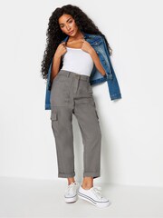 M&Co Grey Petite Cargo Trousers - Image 2 of 6