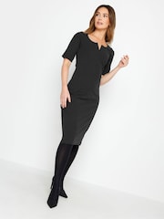 M&Co Black Petite Notch Neck Dress - Image 2 of 5