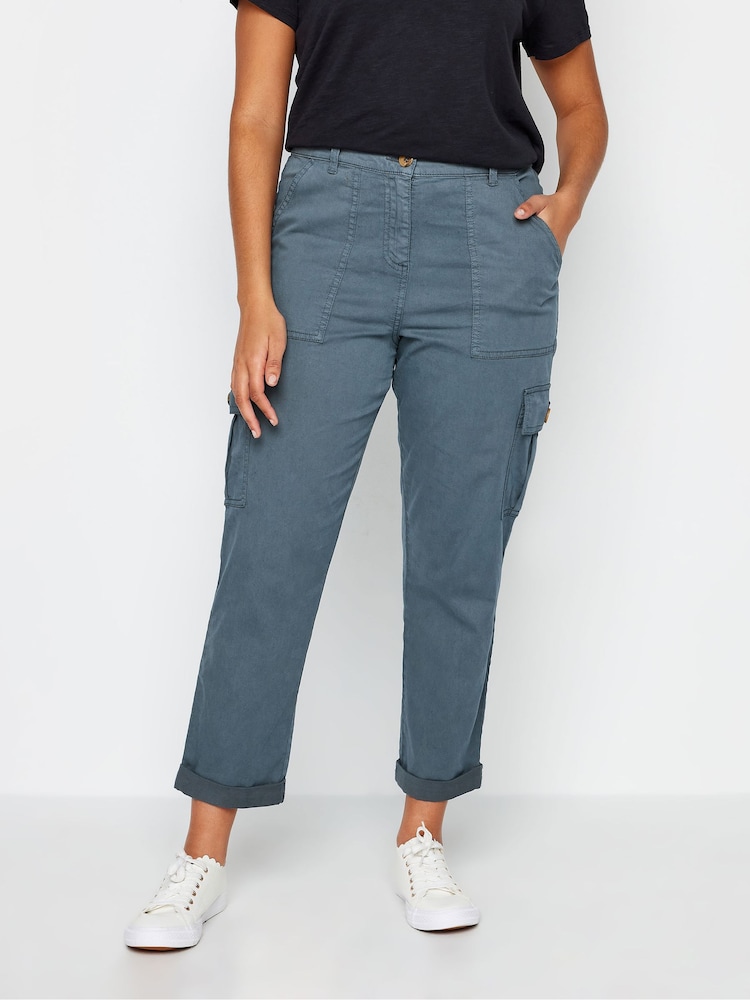 M&Co Blue Petite Cargo Trousers - Image 1 of 4