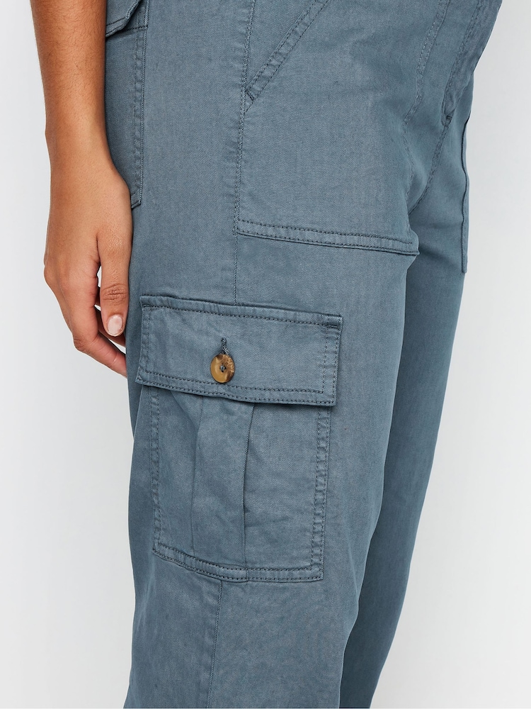 M&Co Blue Petite Cargo Trousers - Image 4 of 4