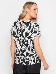 Long Tall Sally Kurzärmelige Bluse mit abstraktem Muster, Tall - Bild 3 von 4