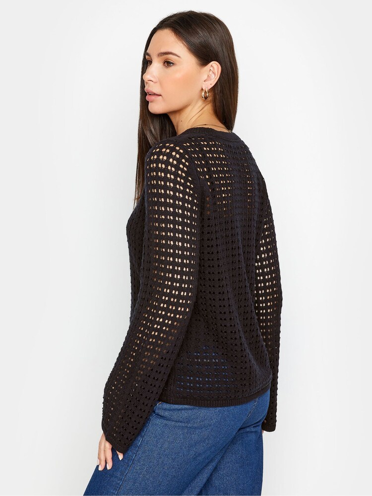 Schwarz - Long Tall Sally Pointelle-Pullover - Bild 2 von 4