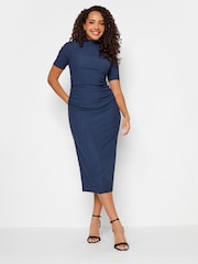 M&Co Textured Gathered Dress - Image 1 of 4