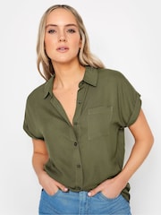 Vert - Chemise Long Tall Sally grande taille à manches courtes - Image 4 of 4