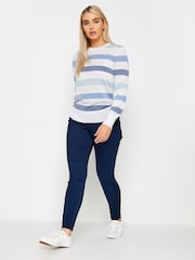 M&Co Cream Stripe Space Dye Jumper - Image 2 of 4