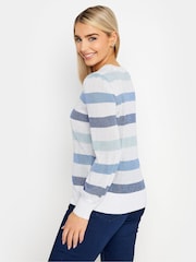 M&Co Cream Stripe Space Dye Jumper - Image 3 of 4