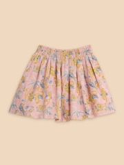 White Stuff Pink Printed 100% Linen Woven Skirt - Image 1 of 1