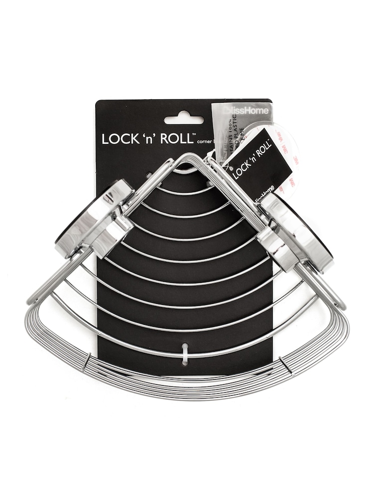 BlissHome Chrome LOCK n ROLL Corner Basket - Image 3 of 3 BlissHome Chrome LOCK n ROLL Corner Basket - Image 3 of 3