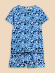 White Stuff Blue Short Pyjama Set - Image 1 of 3