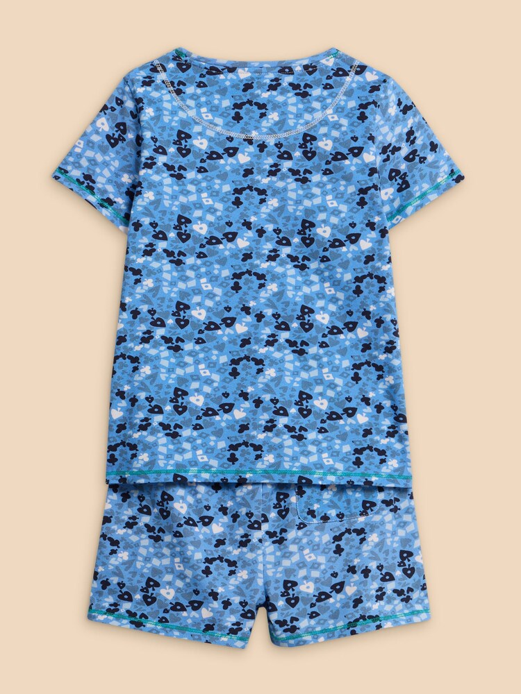 White Stuff Blue Short Pyjama Set - Image 2 of 3