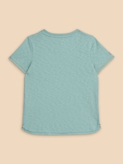 White Stuff Green Escape Graphic 100% Cotton T-Shirt - Image 2 of 3