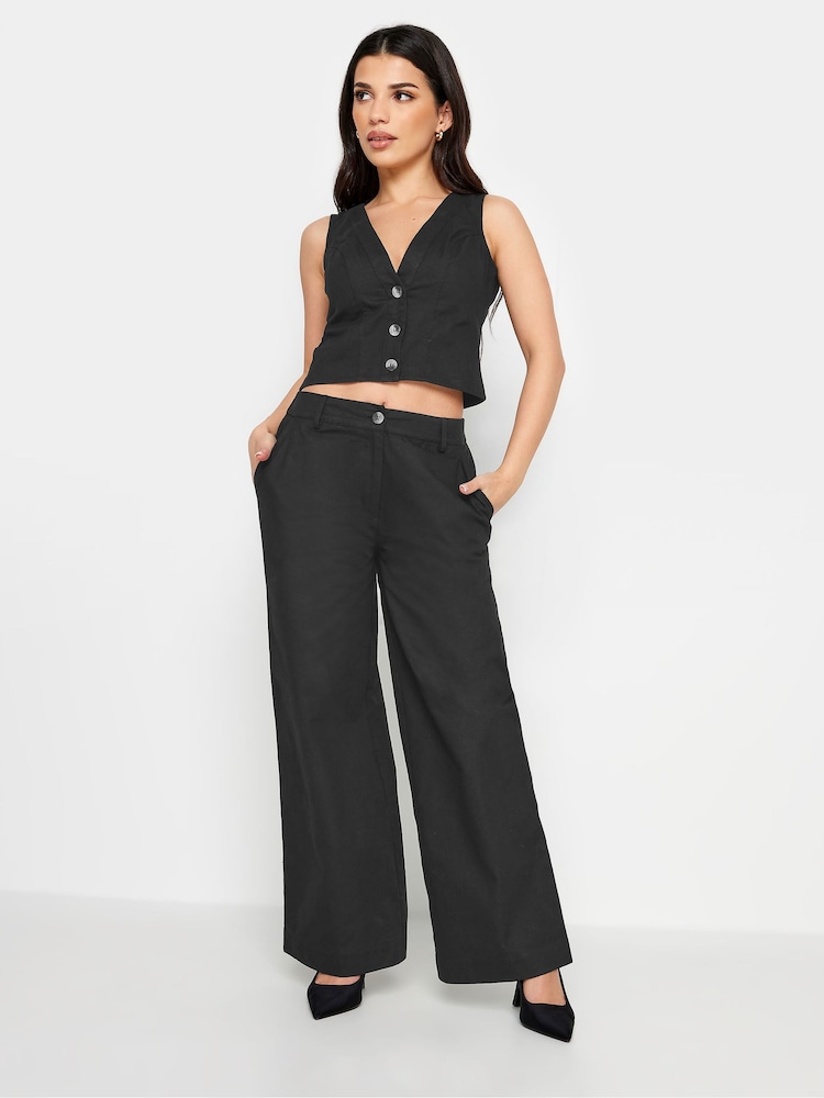 PixieGirl Petite Black Twill Waistcoat - Image 2 of 4 PixieGirl Petite Black Twill Waistcoat - Image 2 of 4