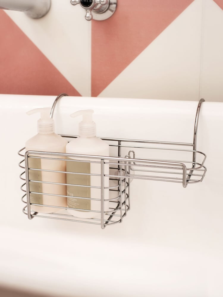 BlissHome Chrome Over the Bath Combi Basket - Image 1 of 3