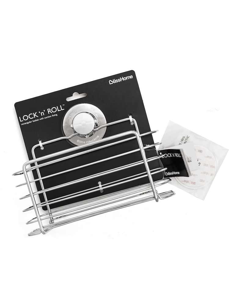 BlissHome Chrome LOCK n ROLL Rectangular Basket - Image 3 of 3