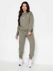 PixieGirl Petite Green 'Colorado' Slogan Joggers - Image 1 of 1