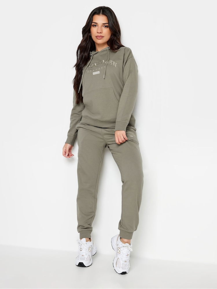 PixieGirl Petite Green 'Colorado' Slogan Joggers - Image 1 of 1
