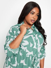 Yours Curve Green Shirt Tunic Dress - Image 4 of 4