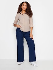 M&Co Natural Textured Turn Back Sleeve Shirt - Image 3 of 5