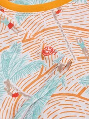 White Stuff Multi Palm Tree Printed 100% Cotton T-Shirt - Image 3 of 3