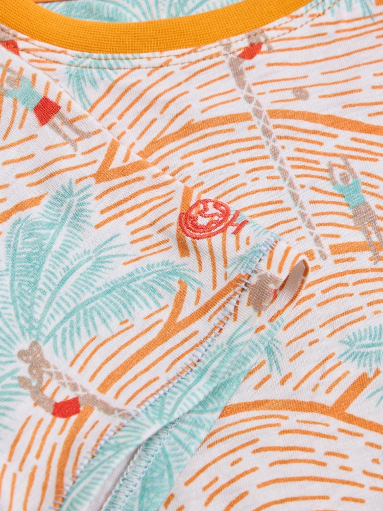 White Stuff Multi Palm Tree Printed 100% Cotton T-Shirt - Image 3 of 3