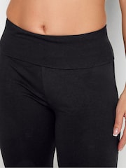 PixieGirl Petite Black Fold Over Waist Flared Leggings - Image 5 of 5