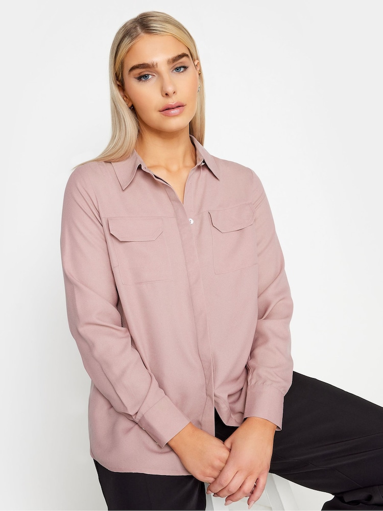 M&Co Pink Utility Shirt - Image 1 of 4