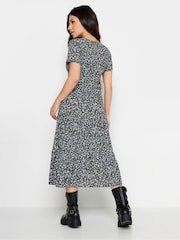PixieGirl Petite Blue Tiered Midi Dress - Image 3 of 4