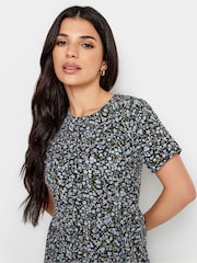 PixieGirl Petite Blue Tiered Midi Dress - Image 4 of 4