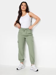 PixieGirl Petite Sage Green Cuffed Cargo Trousers - Image 1 of 4