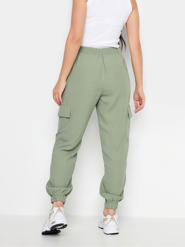 PixieGirl Petite Sage Green Cuffed Cargo Trousers - Image 2 of 4