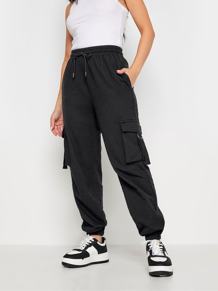 PixieGirl Petite Black Cargo Joggers - Image 1 of 5