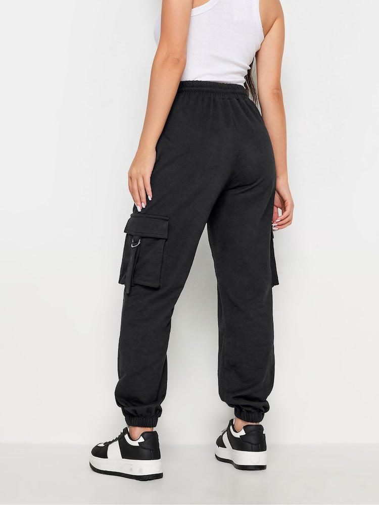 PixieGirl Petite Black Cargo Joggers - Image 2 of 5