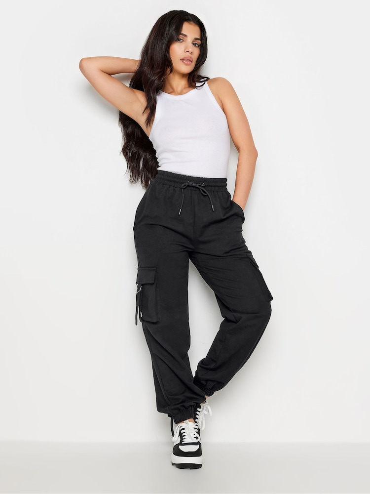 PixieGirl Petite Black Cargo Joggers - Image 3 of 5