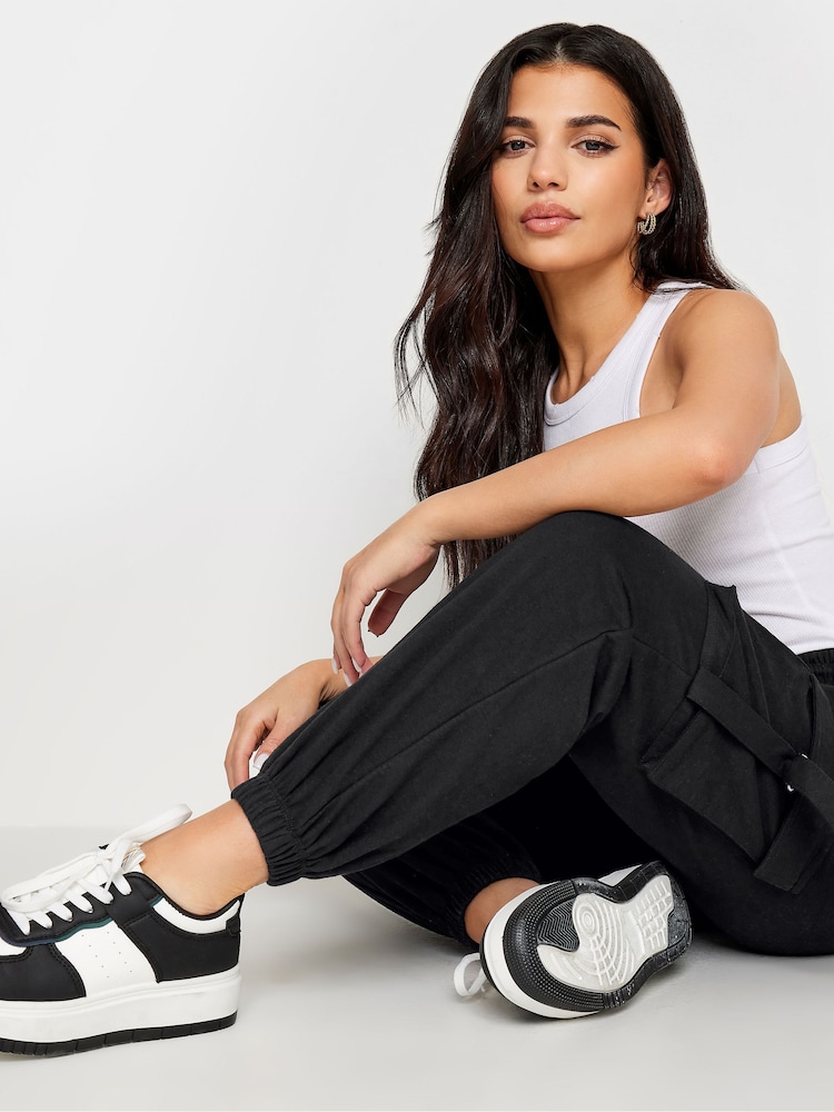 PixieGirl Petite Black Cargo Joggers - Image 4 of 5