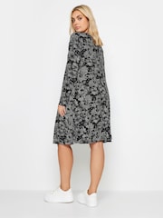 Yours Curve Black Pleated Front Shorter Dress - Image 3 of 4