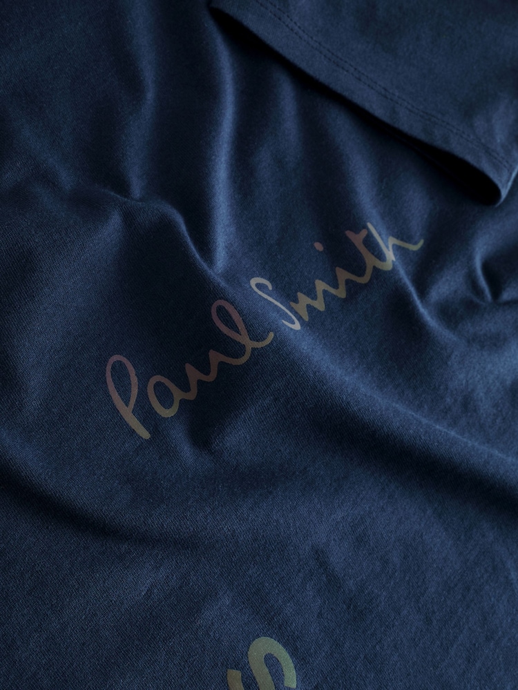 marine - T-shirt Paul Smith Junior garçon oversize à manches courtes et imprimé emblématique - Image 6 of 6