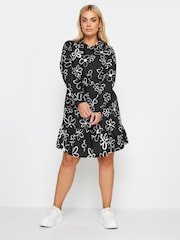 Yours Curve Black Shirt Tunic Dress - Image 2 of 4