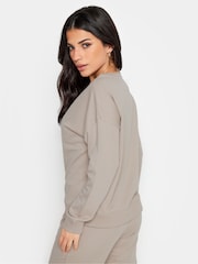Natural - Sudadera con cuello redondo de PixiGirl Petite - Imagen 3 de 4