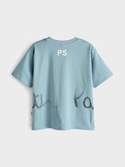 Bleu moyen - T-shirt Paul Smith Junior garçon oversize à manches courtes et imprimé emblématique - Image 7 de 10