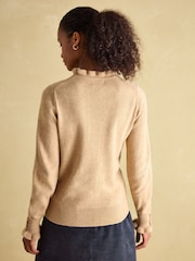 Joules Edith Oat Frill Neck Jumper - Image 2 of 6