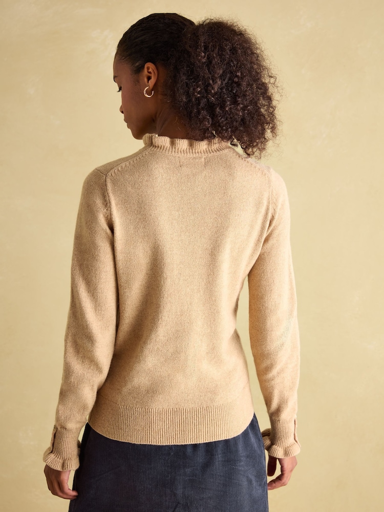 Joules Edith Oat Frill Neck Jumper - Image 2 of 6