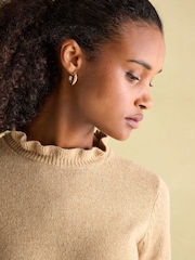 Joules Edith Oat Frill Neck Jumper - Image 3 of 6