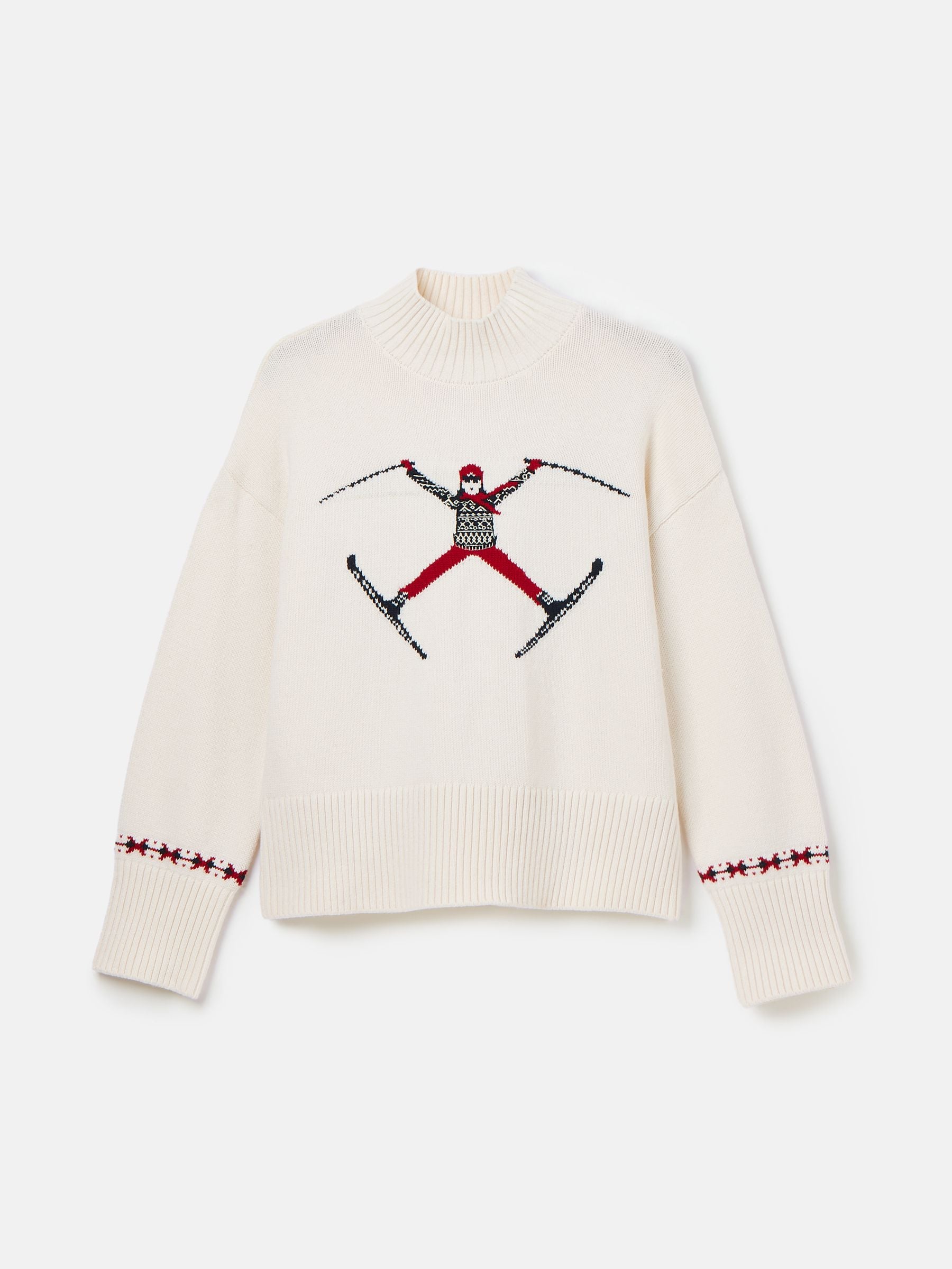 Buy Joules Abigail Cream High Neck Intarsia Ski Jumper from Next Luxembourg
