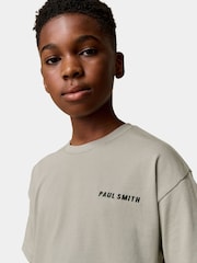Gris - T-shirt Paul Smith Junior garçon oversize à manches courtes et imprimé emblématique - Image 3 de 10