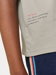 Gris - T-shirt Paul Smith Junior garçon oversize à manches courtes et imprimé emblématique - Image 4 de 10