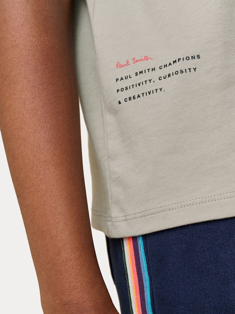 Gris - T-shirt Paul Smith Junior garçon oversize à manches courtes et imprimé emblématique - Image 4 of 10