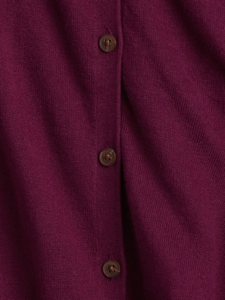 Gap Burgundy Red Crew Neck Cardigan - Image 5 of 5